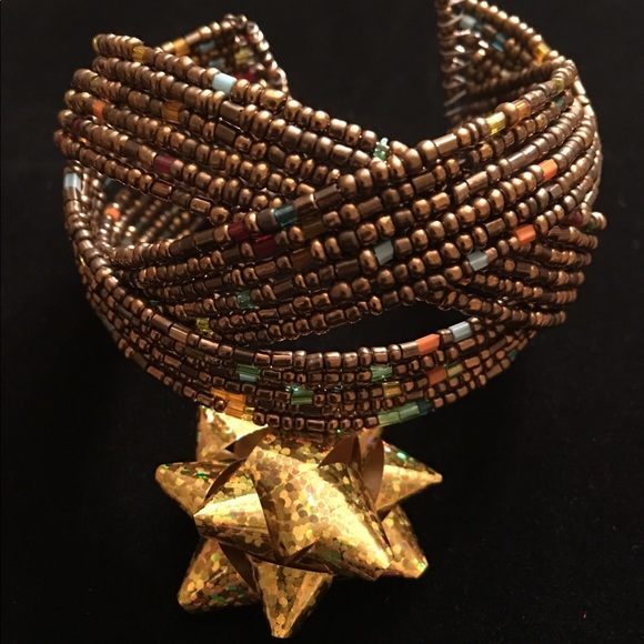 HAND-BEADED WOVEN BRACELET - Picture 5 of 8